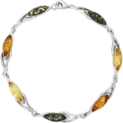 Jan Kos jewellery Stříbrný náramek s jantarem MHT-5787/SA19