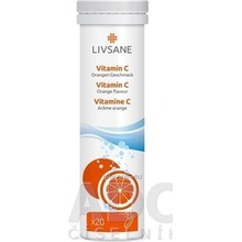 Livsane Vitamín C tabliet eff šumivé tabliety, pomaranč 20 ks