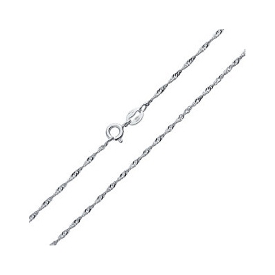 Šperky4U Tenký stříbrný řetízek lambada singapore NB-7041-42