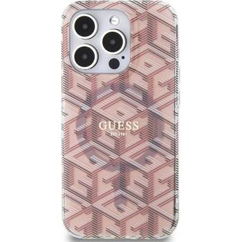 GUESS Magsafe Калъф за iPhone 15 Pro, GUESS IML GCube Hard Case, Прозрачен (GUHMP15LHGCUSTGP)