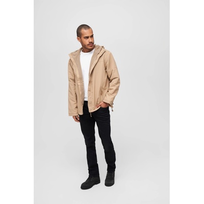 Brandit Мъжко яке - ветровка в цвят камел Brandit Windbreaker Frontzip camel BD3167 SALE - , размер 6XL