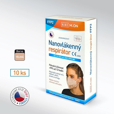 Nano M.ON nanovlákenný respirátor FFP2 tělový 10 ks