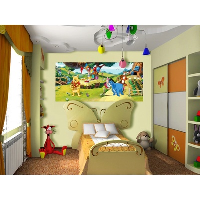 AG Design FTDNH-5316 Dětská vliesová fototapeta Medvídek Pú a oslava rozměry 202 x 90 cm