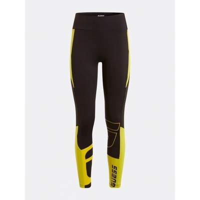 Guess sport dámské sportovní legíny Catherine černo žluté
