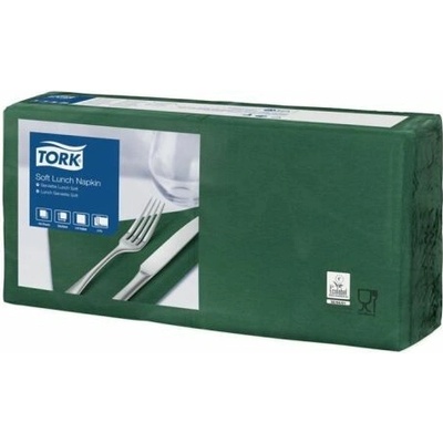Tork Servítky 1/4 ohyb 3V 32,5x32,8 cm Advanced Soft Lunch tmavozelená 150ks