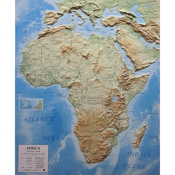 L.A.C. Afrika - plastická mapa 62 x 75 cm