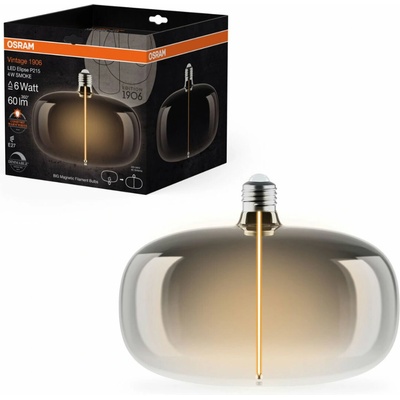 Osram dymová LED žiarovka E27 4 W VINTAGE ELIPSE, teplá biela 4058075836440