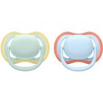 Philips Залъгалки Philips Avent - Ultra Air, 0-6 м, с кутийка, 2 броя, синя/зелена (SCF087/01) - baby