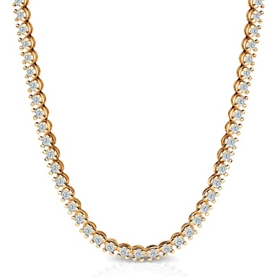 SAVICKI Тенис колие The Light 3.8 мм: злато, диаманти