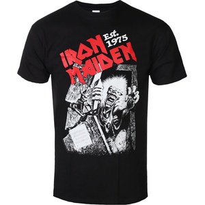 ROCK OFF Мъжка тениска Iron Maiden - Est. 1975 - No Prayer Grave Red Logo - ROCK OFF - IMTEE206MB