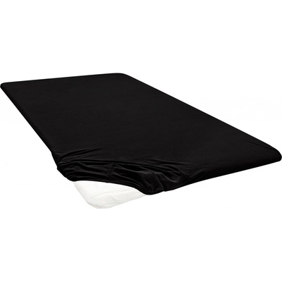 Biberna Napínacia plachta na vrchný matrac čierna 90x100x200