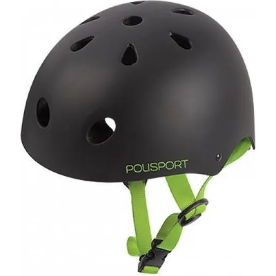 Polisport КАСКА junior urban radical triangles (53/55) black matte/green (am5809)