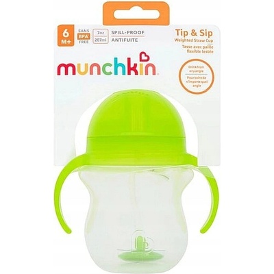 Munchkin Click Lock Tip & Sip hrnek s brčkem Green 207 ml