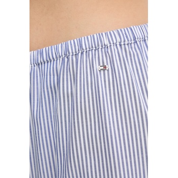 Tommy Hilfiger Памучен панталон Tommy Hilfiger в синьо с широка каройка, с висока талия WW0WW46108 (WW0WW46108)