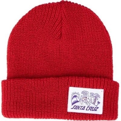 Santa Cruz Beach Bum Label Beanie Artisan čepice Red