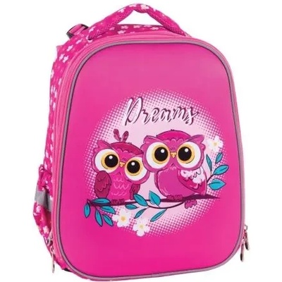 PULSE Ученическа раница PULSE Anatomic Cube Pink Owl