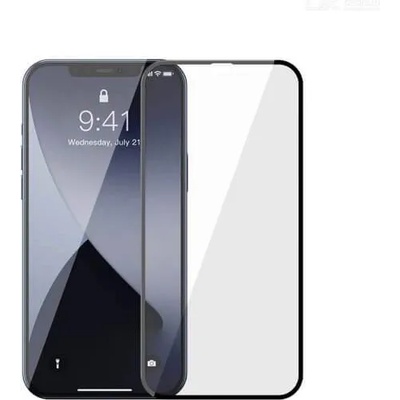 Baseus Full Screen Curved Anti-Peeping Soft Edge Tempered Glass (SGAPIPH67N-ATG01) - стъклено защитно покритие за целия дисплей на iPhone 12 Pro Max (прозрачен-черен) (2 броя)