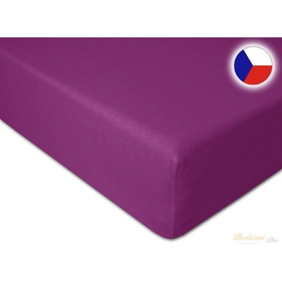 Brotex Jersey Prostěradlo tmavě fialová 100x200