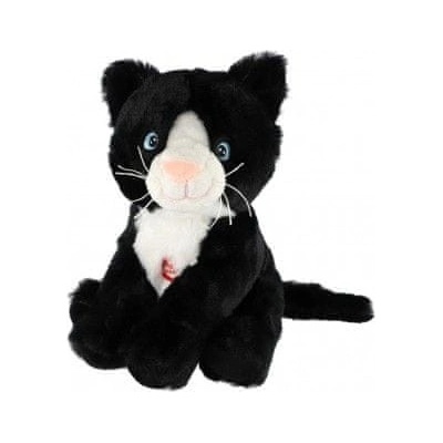 Teddies Mačka sediaca plyš so zvukom 20cm v sáčku