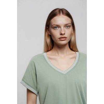 Moodo Оливена памучна блуза Moodo Moodo | Zelen | ЖЕНИ | 38