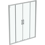 Ideal Standard Connect 2 - Плъзгащи се врати за душ, четирикрилни, 150 см, сребристо-бляскаво/прозрачно стъкло K9281EO (K9281EO)