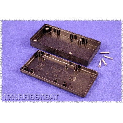 Hammond Electronics 1599RFIHBKBAT plastová krabička 220 x 110 x 44 ABS černá 1 ks