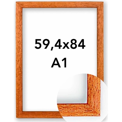 Fotorámeček Kiel Rozměr: A1 - 59,4 x 84 cm, Barva: Buk, Typ zasklení: Plexi