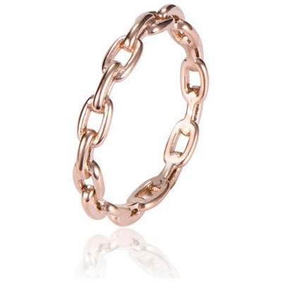 Ornamenti Pozlacený prstýnek Chain rose gold ORN350002