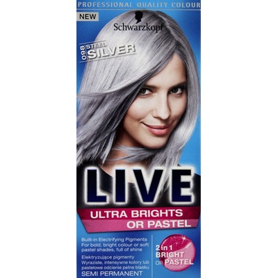 Schwarzkopf Live Ultra Brights 098 oceľovo strieborná