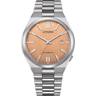 Citizen Мъжки часовник CITIZEN Tsuyosa Automatic NJ0159-86Z, Сребрист / Сьомгов (CITNJ0159-86Z)