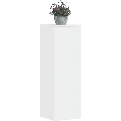 vidaXL Стойки за растения 2 бр бели 33x33x100 см инженерно дърво (3307882)
