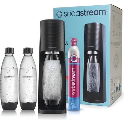 SodaStream Terra čierny + 2 fľaše Fuse 1 l + plyn