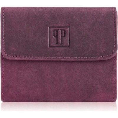 Dámska kožená peňaženka malá s RFID ochranou ružová vintage Paolo Peruzzi