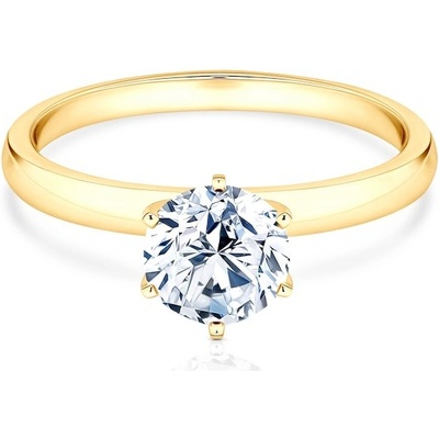 Savicki Zásnubný prsteň žlté zlato laboratórny diamant SV R11 LAB Z