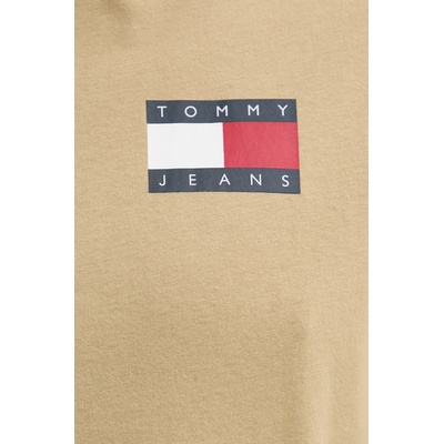 Tommy Jeans Памучна тениска Tommy Jeans в бежово с принт DM0DM20740 (DM0DM20740)