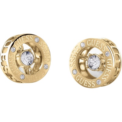Guess Pozlátené náušnice kôstky Solitaire JUBE01464JWYGT/U