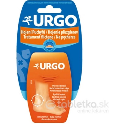 URGO Hojenie pľuzgierov, náplasť na päty na šport 5 ks