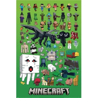 Plakát, Obraz - Minecraft - Character Montage, 61 × 91.5 cm