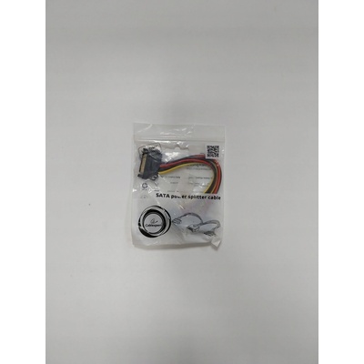 Gembird Kabel SATA napájecí rozdvojka 2x SATA 90°, 15cm