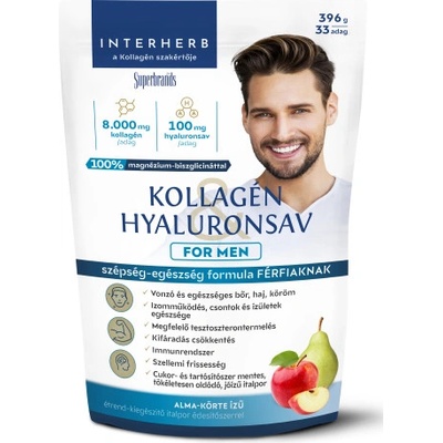 Interherb for Men Prášok kolagén a kyselina hyalurónová pre mužov hruška a jablko 396 g