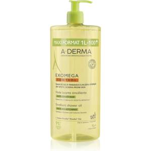 A-DERMA Exomega Control Emollient Shower Oil омекотяващо душ олио за суха към атопична кожа 1000ml