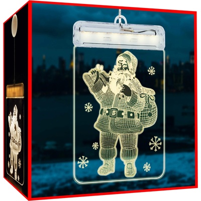 Malatec 17224 Závěsná vánoční 3D LED dekorace svítící Santa Claus