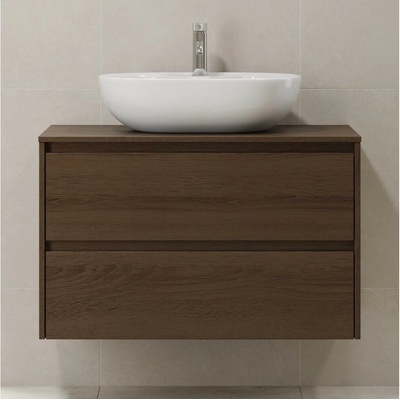 BATH DELUXE Koupelnová skříňka TRONDHEIM pro umyvadlo 90 cm ořech 03-090-67-84-00