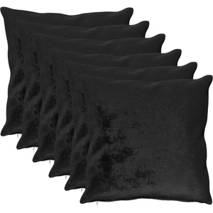 vidaXL Калъфка за възглавница 6 pcs HEERLEN Черно 70 x 70 cm Фланела (913444)