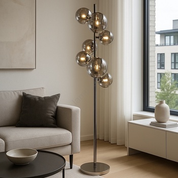 Brilagi - LED подова лампа MILLA 7xG9/3W/230V черен хром/опушено (BG1825)