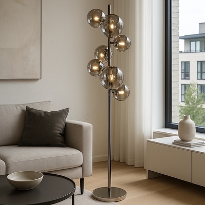 Brilagi - LED подова лампа MILLA 7xG9/3W/230V черен хром/опушено (BG1825)