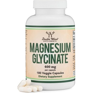 Double Wood Supplements Нервна и мускулна функция - Магнезий (глицинат/бисглицинат), 180 капсули Double Wood (27221 DW)