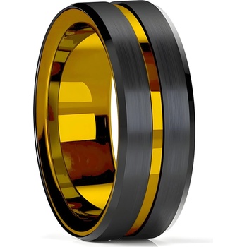 HARAHU Пръстен AR-32121 - Черен / Златен / 59mm KP32121 (AR-32121)