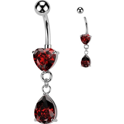 Šperky4U visací piercing do pupíku WP01034-R