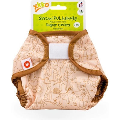 XKKO Svrchní PUL kalhotky Newborn Safari Honey Mustard